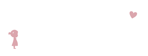 Adresetiket meisje hartje roze