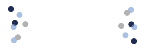 Adresetiket stipjes blauw