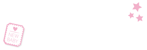 Adresetiket New Baby pink