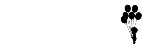 Adresetiket jongen met ballonnen