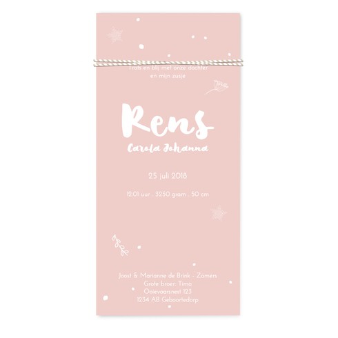 Labelkaart wolk - Rens