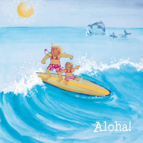 Geboortekaartje Bethany met zus - EB