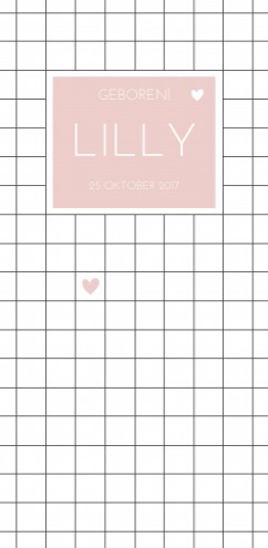 Geboortekaartje geometrisch - Lilly