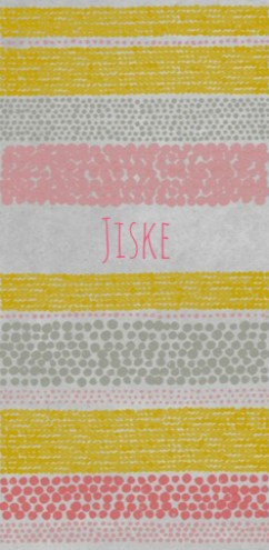 Geboortekaartje Jiske - Dits en Dots