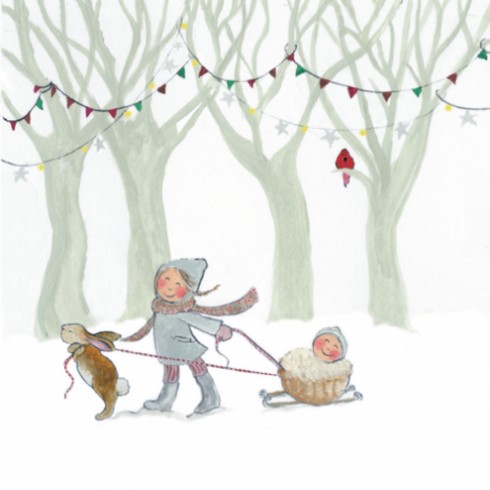 Geboortekaartje Jurjen met zus - EB