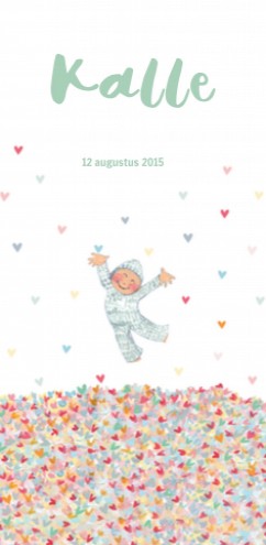 Geboortekaartje Kalle met zusje- EB