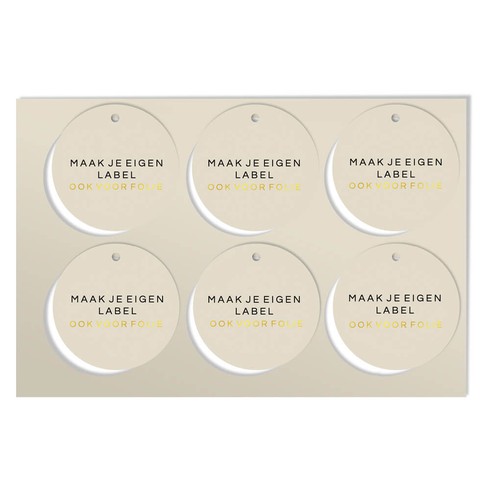 Labeltjes rond 6 stuks