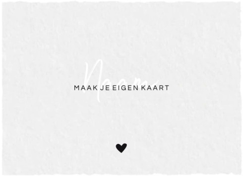 Geboortekaartje zelf maken op handgeschept papier - 15x10,5