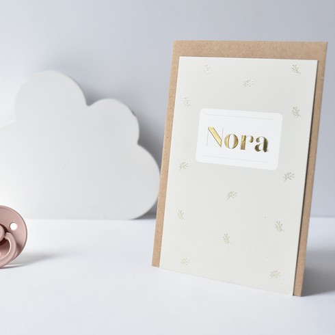 Geboortekaartje lief met takjes - Nora