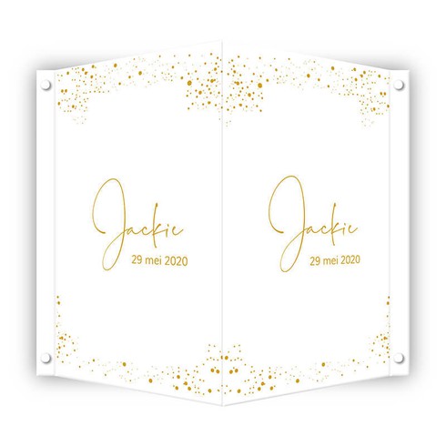 Geboortebord met stippen - Jackie