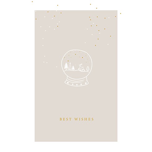 Kerstkaarten set feestdagen met goudfolie