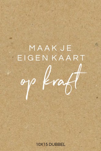Kraft basiskaartje 10x15 dubbel