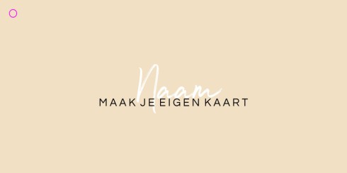 Liggend kaartje zelf maken met gaatje - 21x10 cm