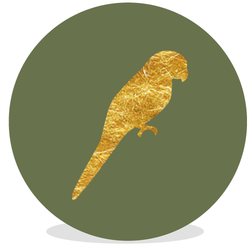 Sluitsticker - papegaai
