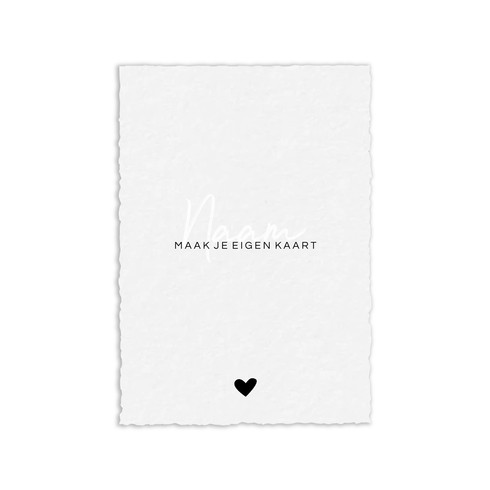 Geboortekaartje op handgeschept papier zelf maken 10x15