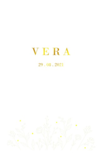 Meisjeskaartje kalkpapier met bloemen en stipjes - Vera