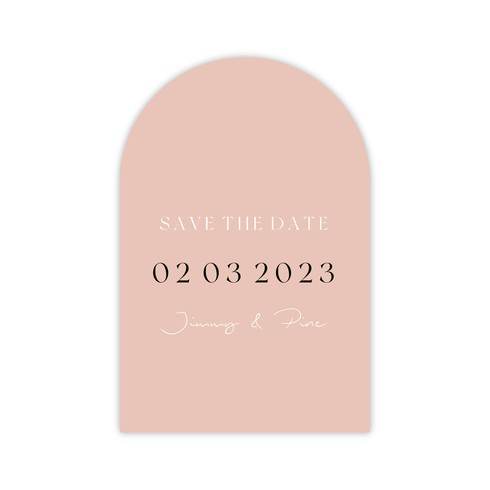 Hip typografisch save the date boogkaartje