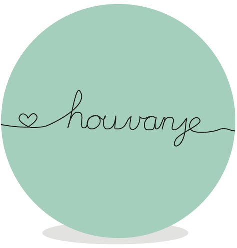 Sluitsticker DIY - hou van je - mint