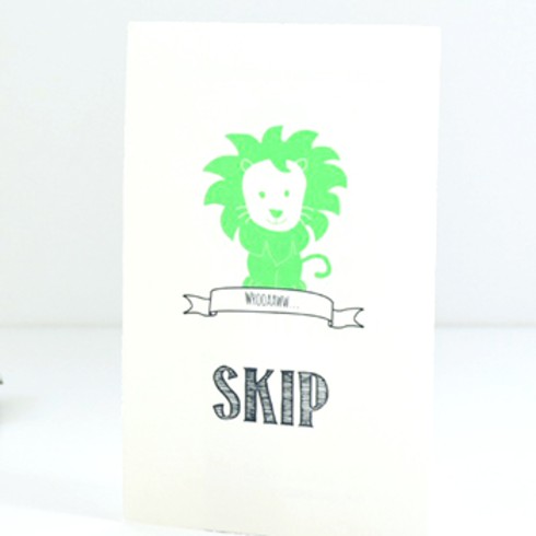 Oud Hollands leeuwtje fluor groen Skip