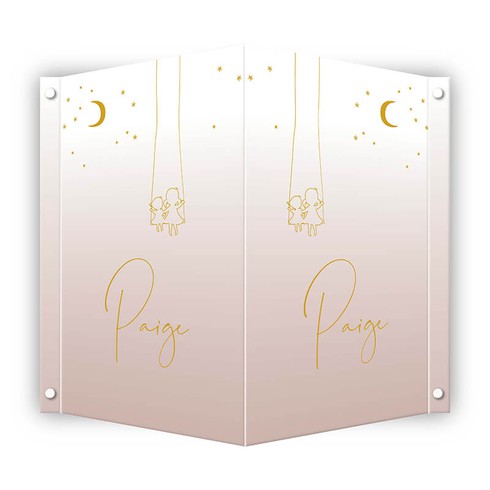Geboortebord zusjes schommel - Paige