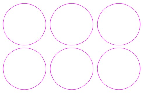 Ronde labeltjes per 6 stuks zonder gaatje