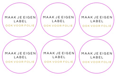 Ronde labeltjes per 6 stuks zonder gaatje