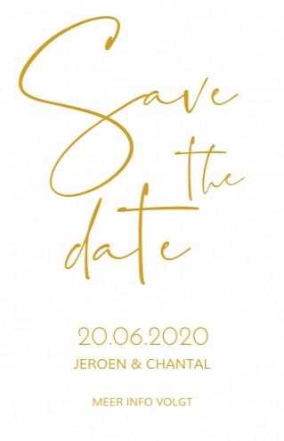 Save the date Kalk Folie Sierlijk