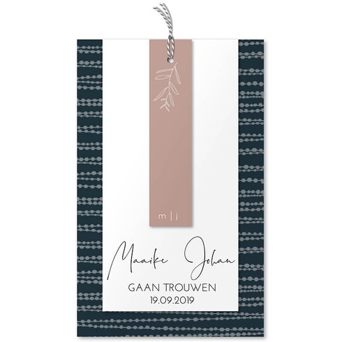 Trouwkaart stapel patroon - slinger