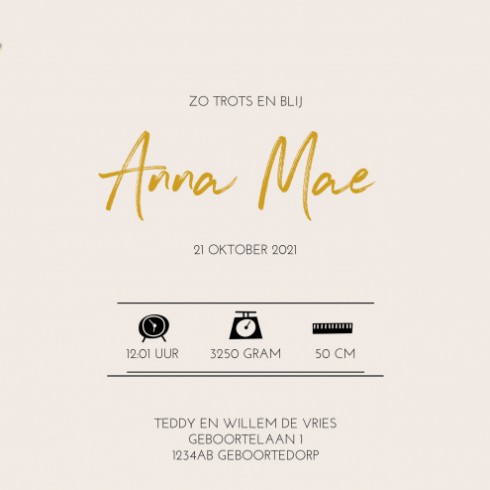 Stoer en botanisch meisjeskaartje met wereldbol - Anna Mae