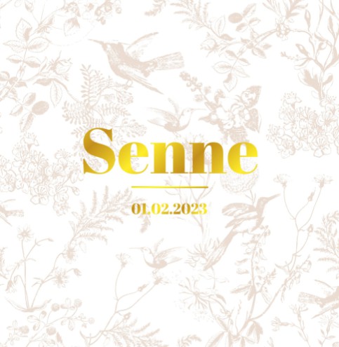 Geboortekaartje meisje botanisch print - Senne