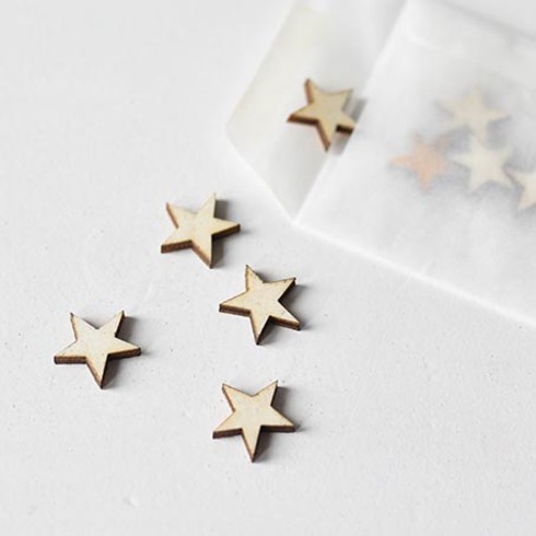 Houten sterretjes met plakstrip