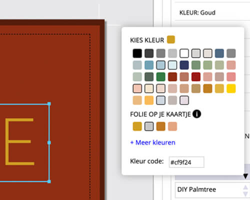 Kleurenpalet voor folie