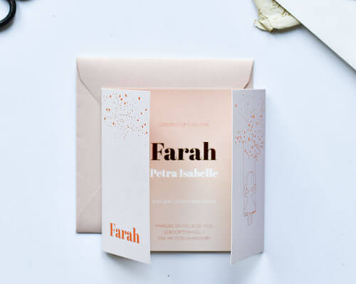 Welke tekst zet je op je geboortekaartje?