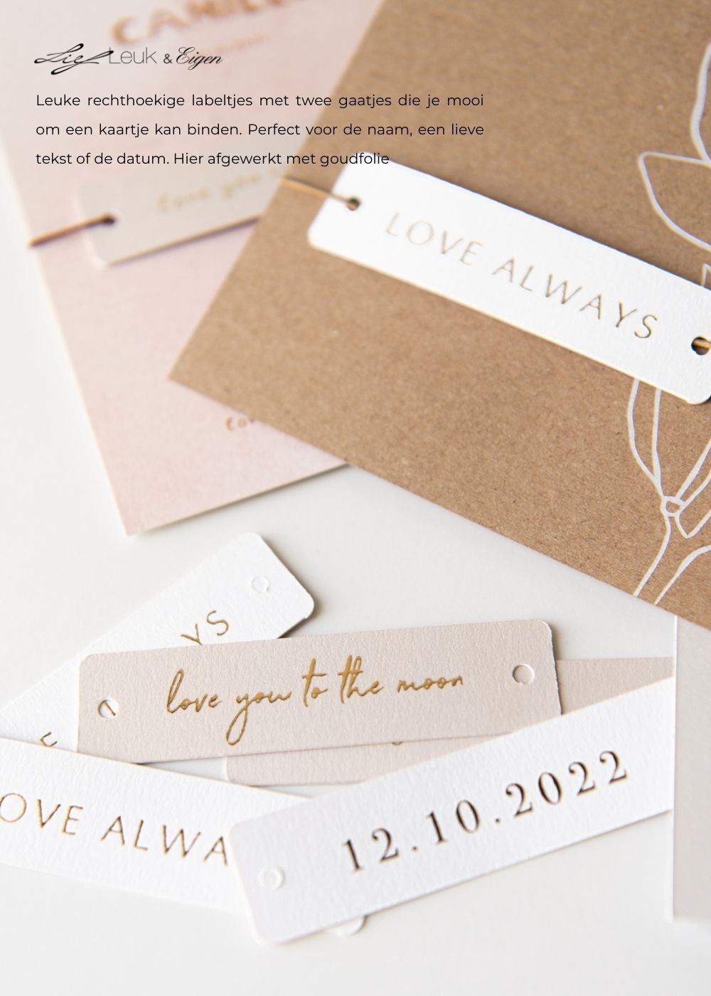 Los labeltje geboortekaartje trouwkaartje