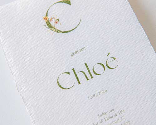 Handgeschept papier wit